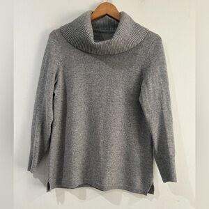 Women's gray turtleneck sweater 100% Cashmere M